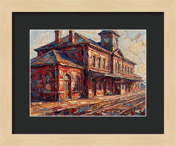 Depot Building In Vibrant Hues