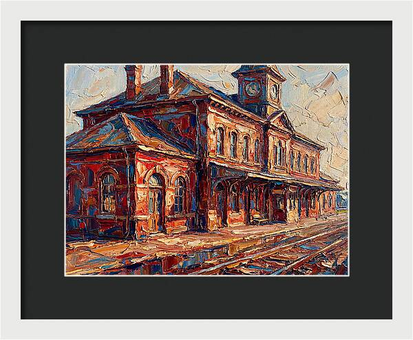 Depot Building In Vibrant Hues
