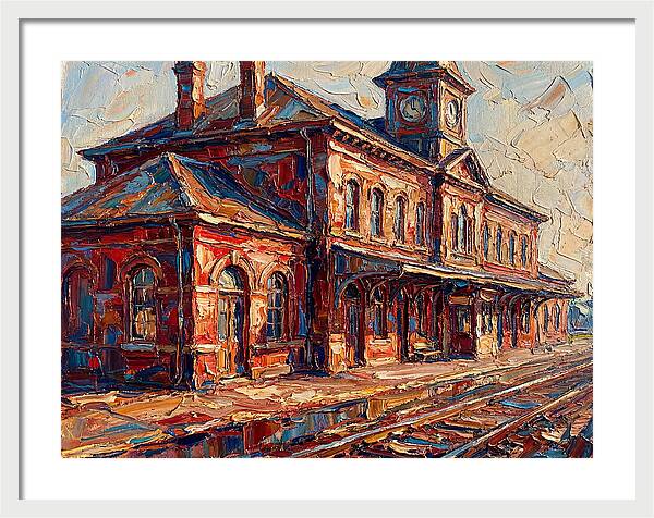 Depot Building In Vibrant Hues