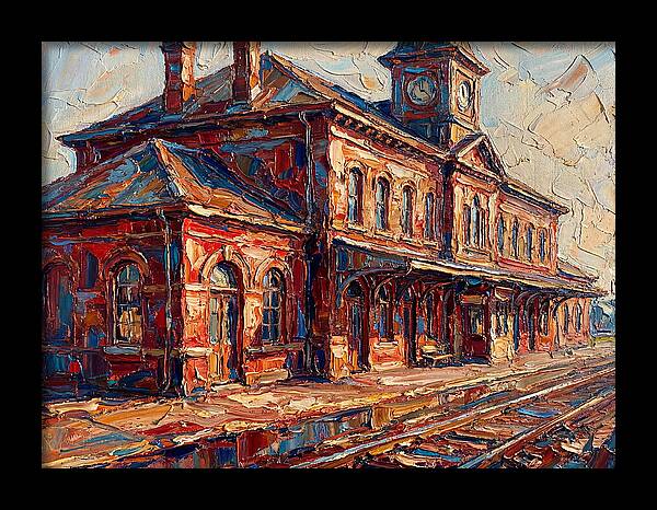 Depot Building In Vibrant Hues