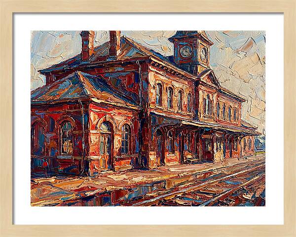 Depot Building In Vibrant Hues