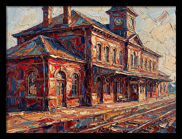 Depot Building In Vibrant Hues
