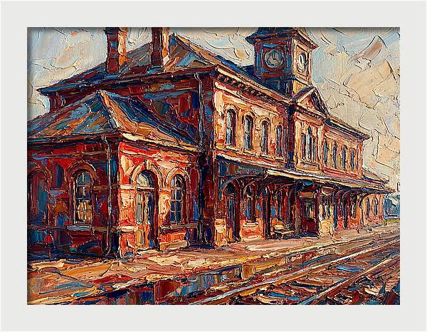 Depot Building In Vibrant Hues