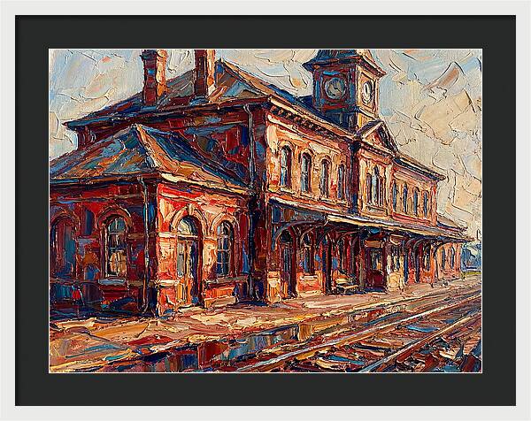 Depot Building In Vibrant Hues
