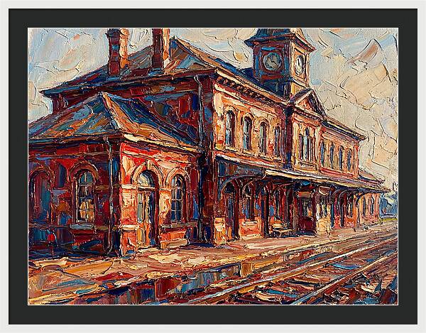 Depot Building In Vibrant Hues