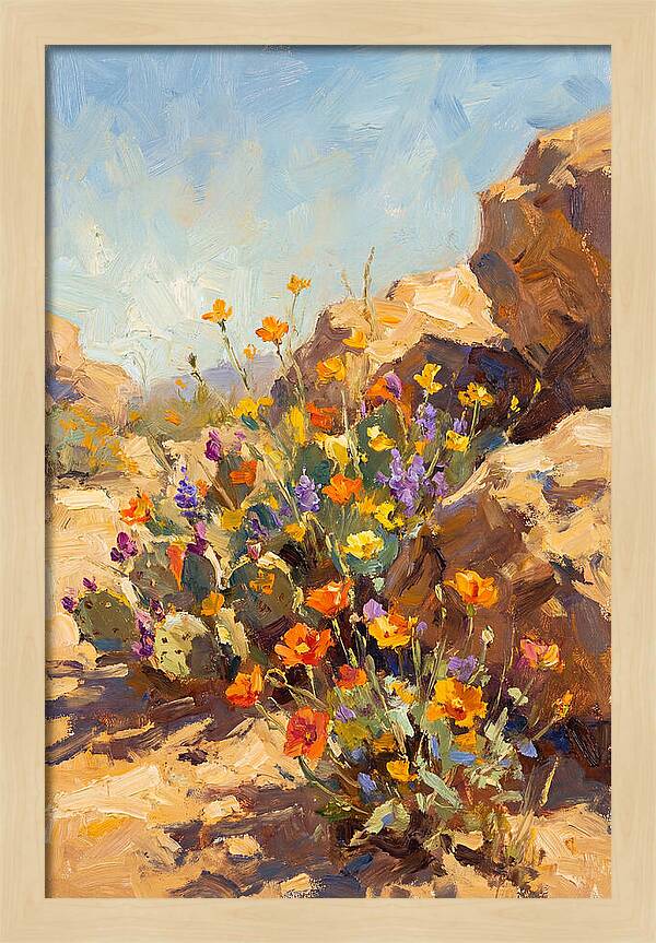Desert Blooms In Sunlight
