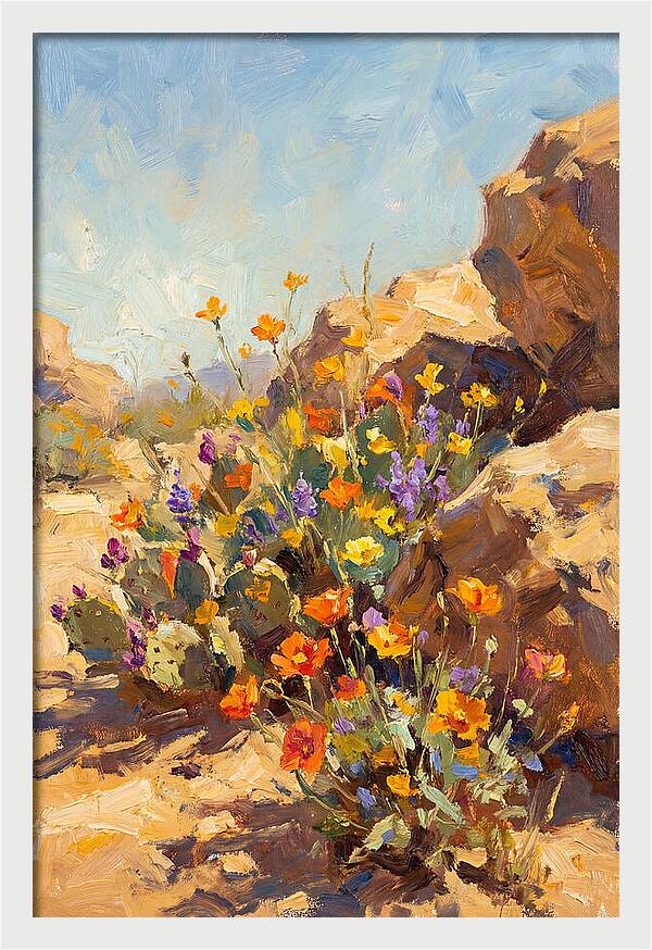 Desert Blooms In Sunlight