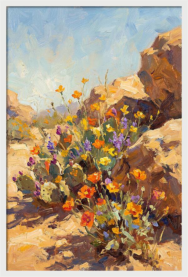 Desert Blooms In Sunlight