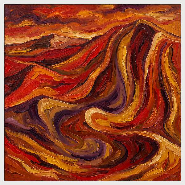 Desert Dunes In Expressionist Style