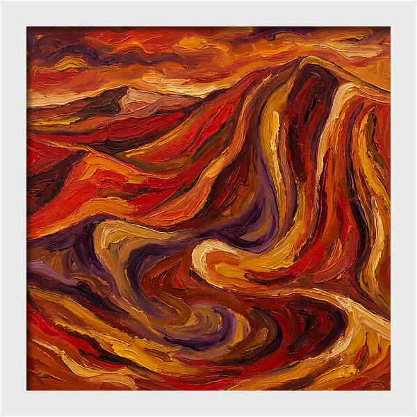 Desert Dunes In Expressionist Style