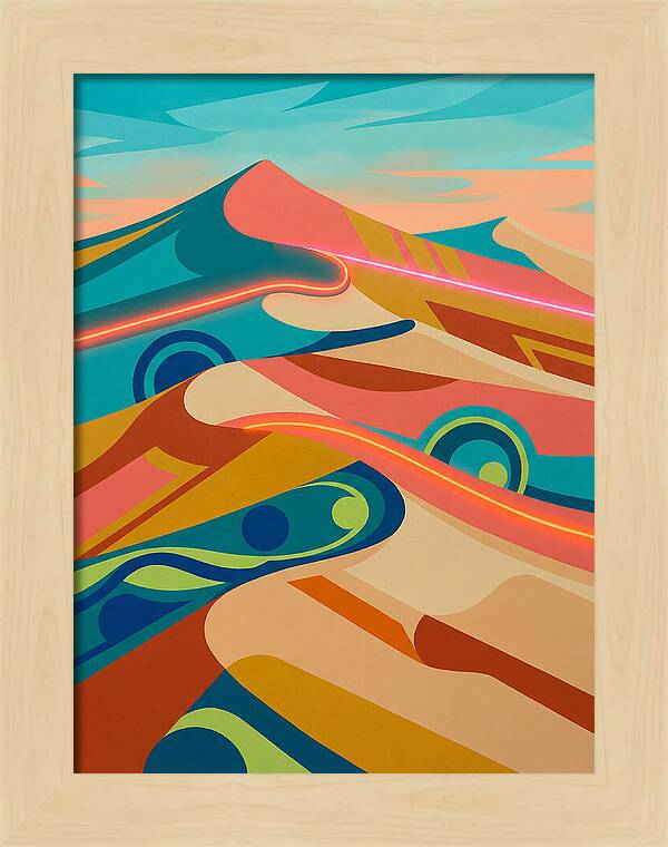 Desert Dunes In Vibrant Colors
