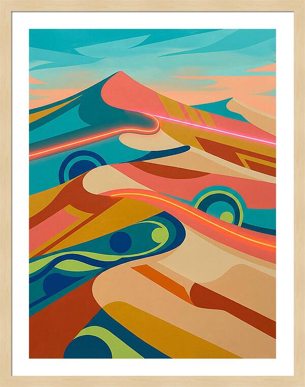 Desert Dunes In Vibrant Colors