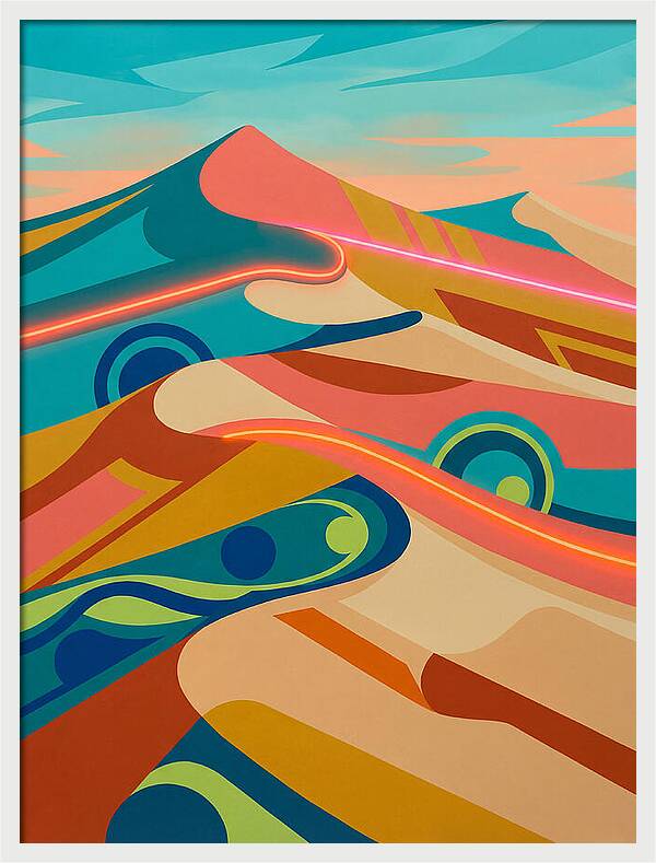 Desert Dunes In Vibrant Colors