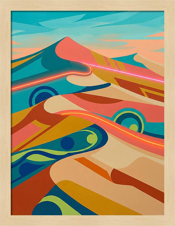 Desert Dunes In Vibrant Colors