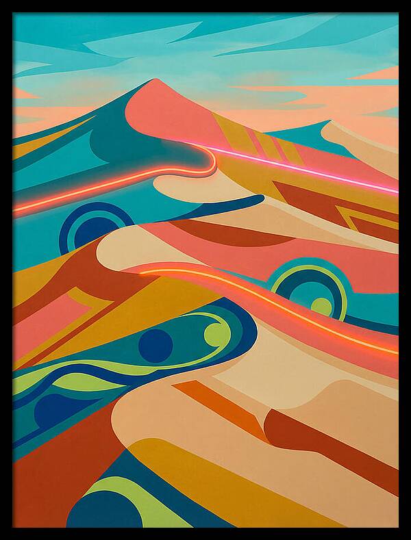 Desert Dunes In Vibrant Colors