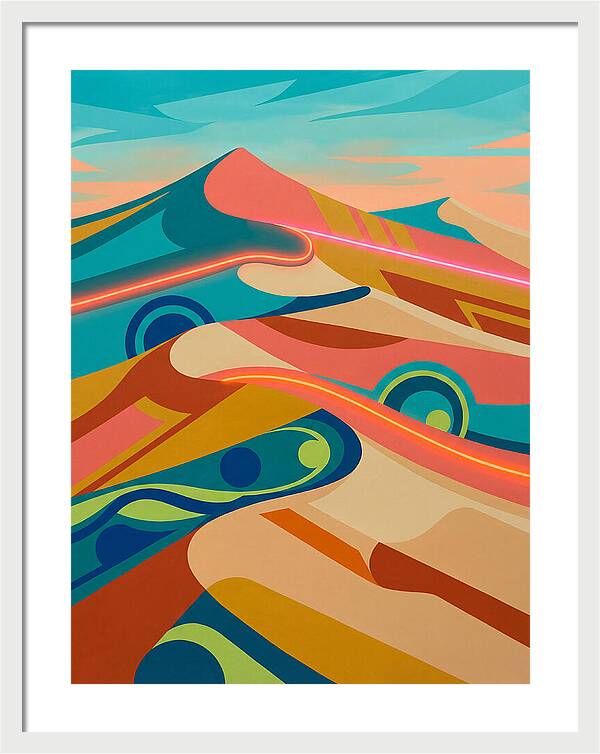 Desert Dunes In Vibrant Colors