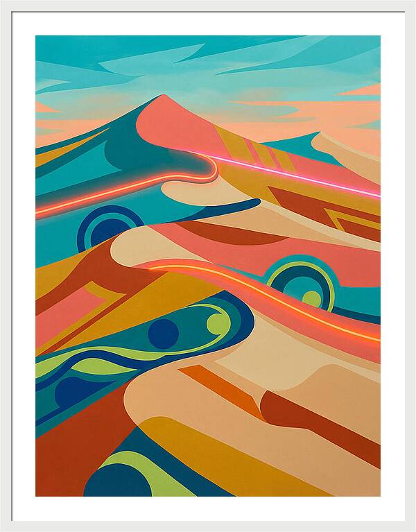 Desert Dunes In Vibrant Colors