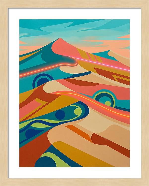 Desert Dunes In Vibrant Colors