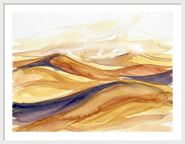Desert Dunes In Watercolor