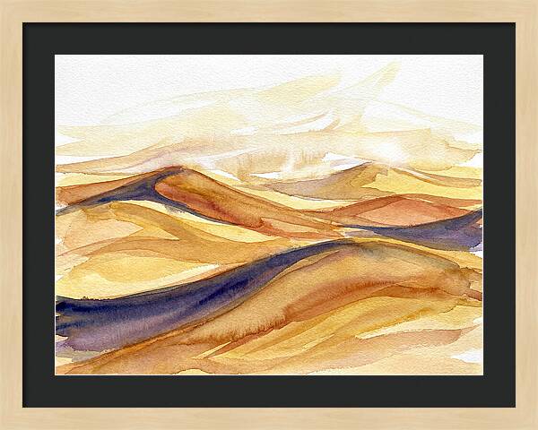 Desert Dunes In Watercolor