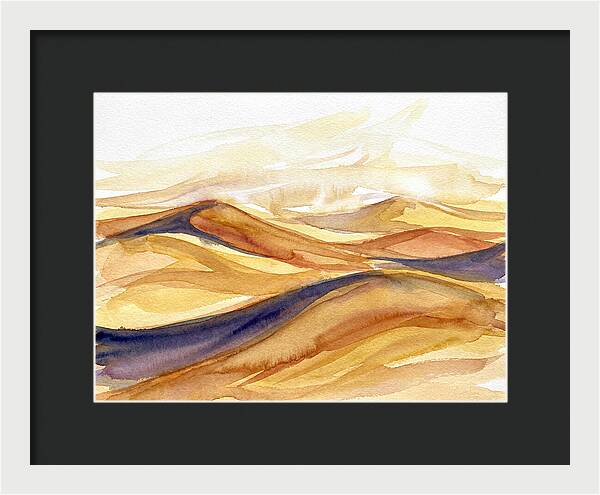 Desert Dunes In Watercolor