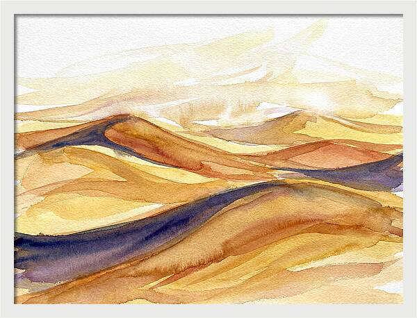Desert Dunes In Watercolor