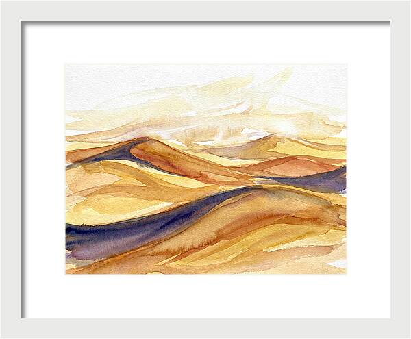 Desert Dunes In Watercolor