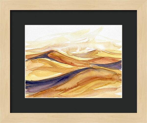 Desert Dunes In Watercolor