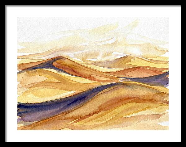 Desert Dunes In Watercolor
