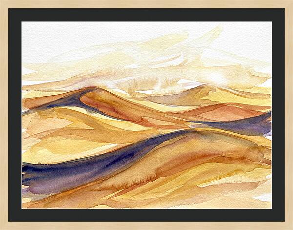 Desert Dunes In Watercolor