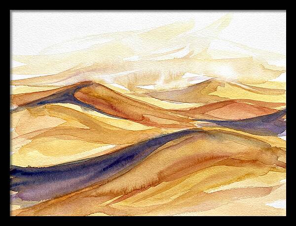 Desert Dunes In Watercolor