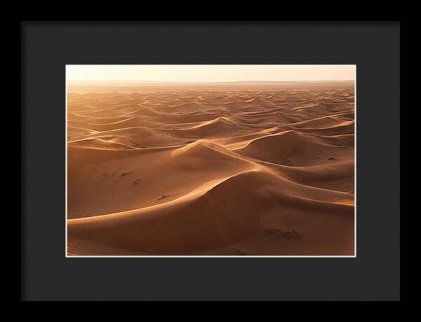 Desert Dunes Rippling Toward Horizon