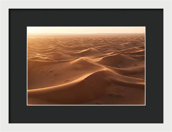 Desert Dunes Rippling Toward Horizon