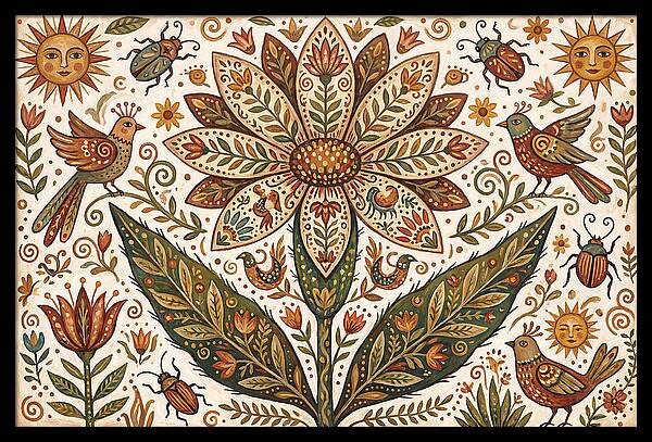 Desert Flower Folk Art