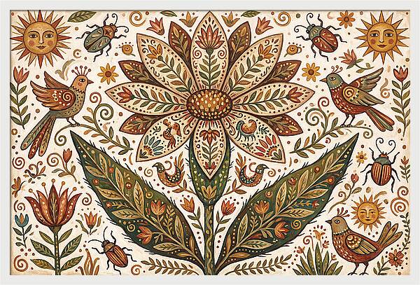 Desert Flower Folk Art