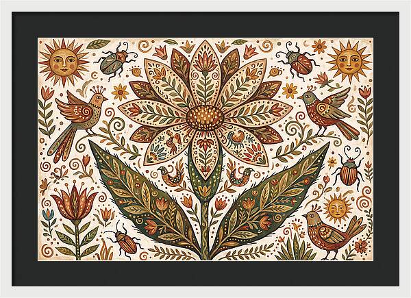 Desert Flower Folk Art