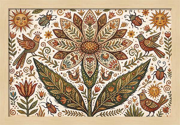 Desert Flower Folk Art