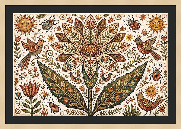 Desert Flower Folk Art