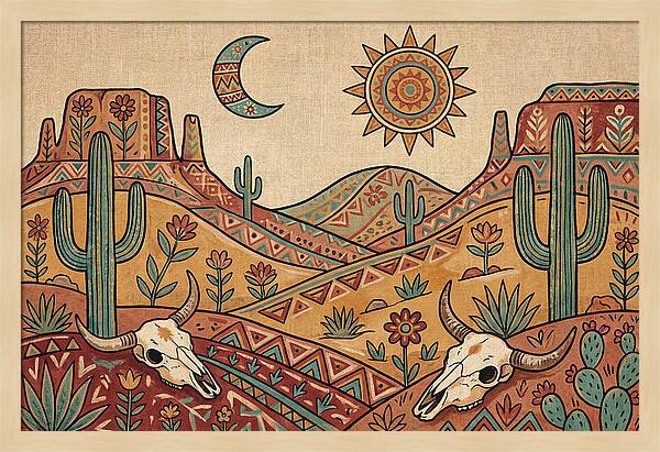Desert Folk Landscape Art