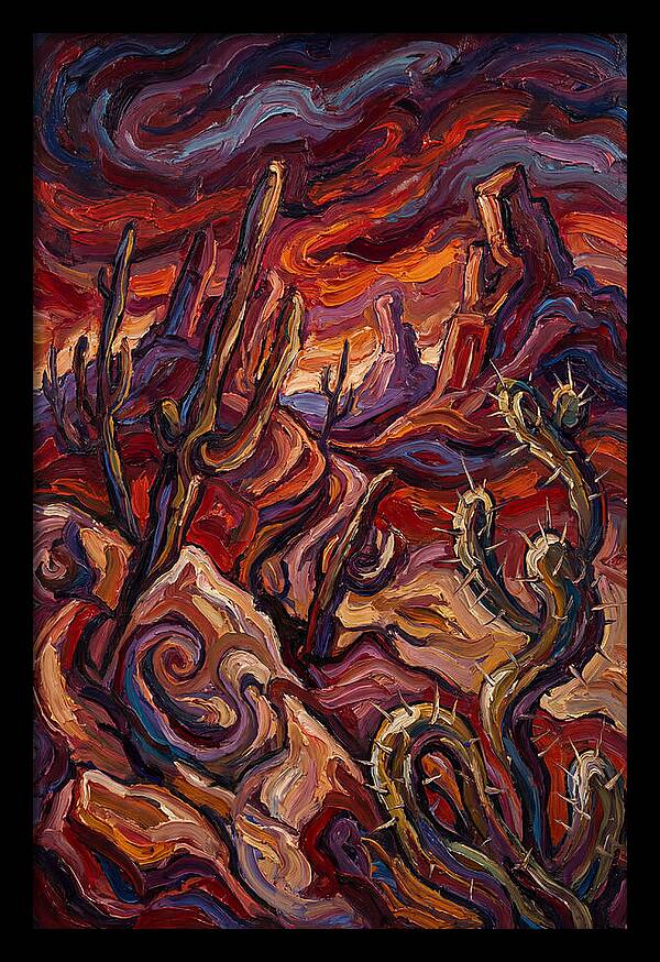 Desert Landscape In Expressionist Style