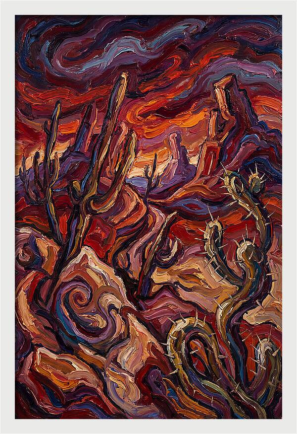 Desert Landscape In Expressionist Style