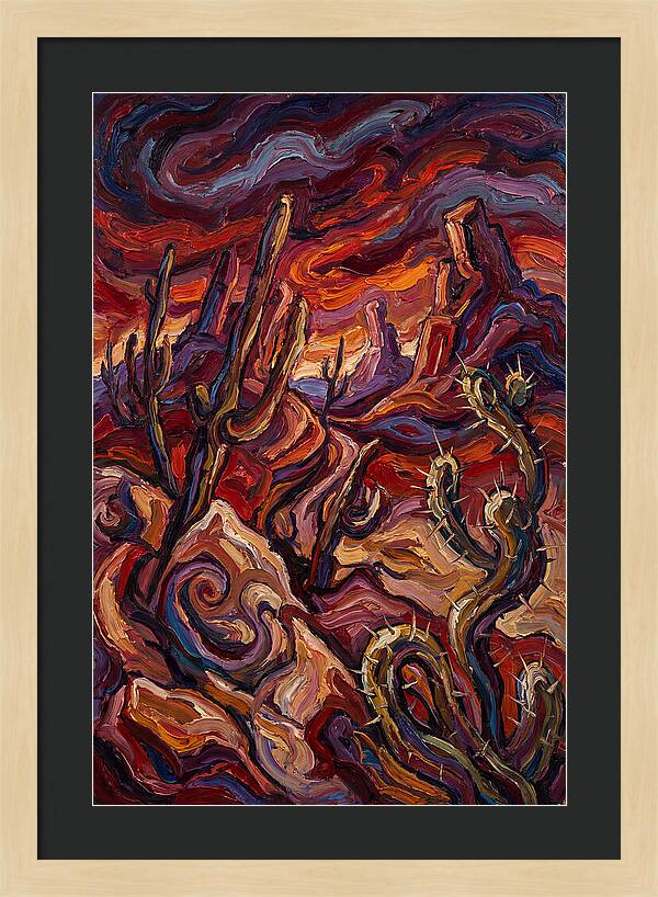 Desert Landscape In Expressionist Style