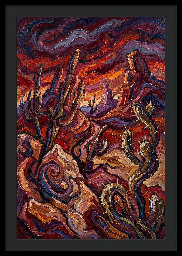 Desert Landscape In Expressionist Style
