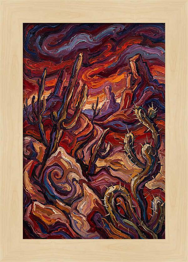Desert Landscape In Expressionist Style