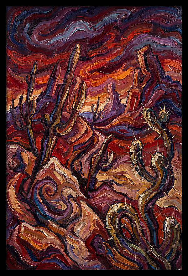 Desert Landscape In Expressionist Style