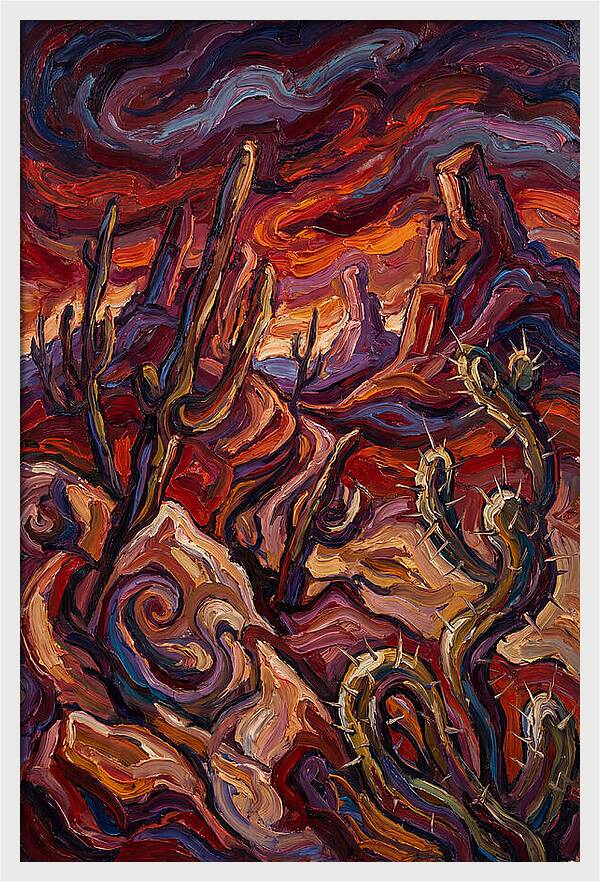 Desert Landscape In Expressionist Style