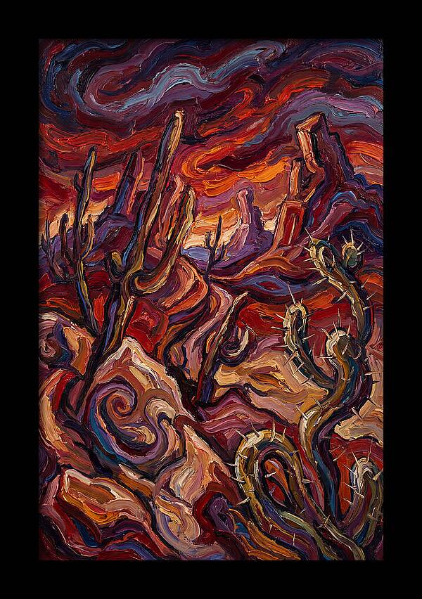 Desert Landscape In Expressionist Style