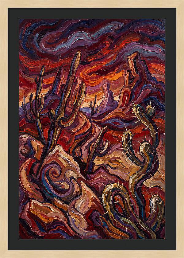 Desert Landscape In Expressionist Style