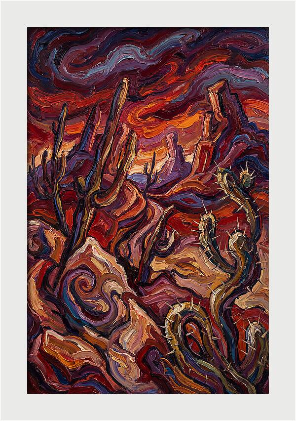 Desert Landscape In Expressionist Style