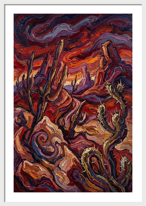 Desert Landscape In Expressionist Style